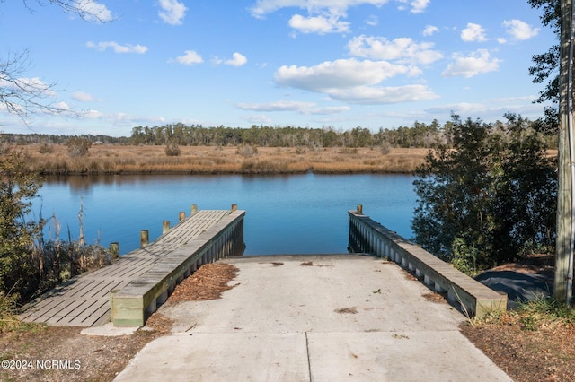 401 Bay Harbor Ct, Hubert, NC 28539 - dock area featuring a water view