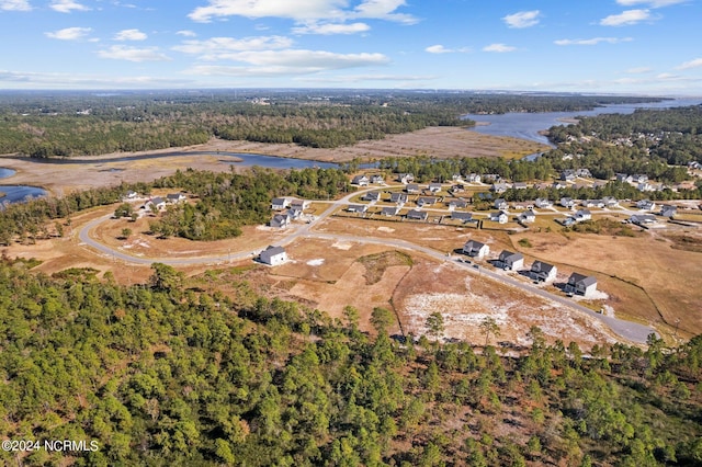401 Bay Harbor Ct, Hubert, NC 28539 - drone / aerial view with a water view and a wooded view