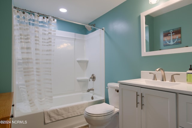 2000 New River Inlet Rd Unit 3309, North Topsail Beach, NC 28460 - full bathroom featuring toilet, shower / tub combo with curtain, and vanity