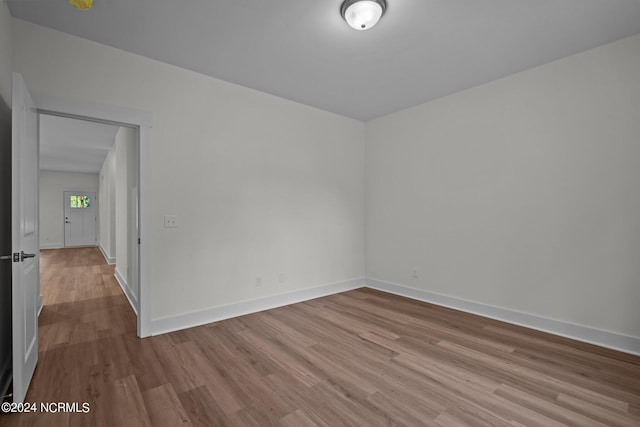 empty room featuring light wood-type flooring