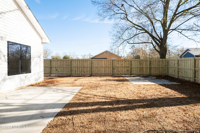 view of yard featuring a patio area