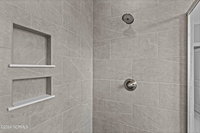 room details with tiled shower