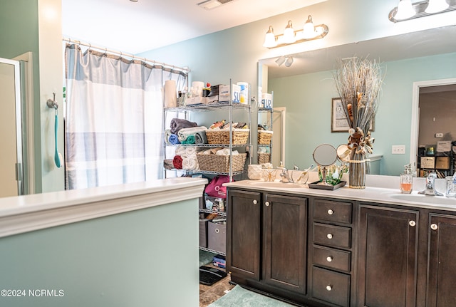 bathroom with vanity