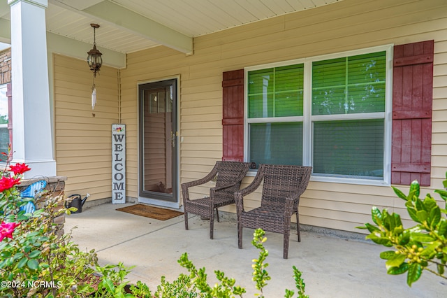 view of patio with covered porch