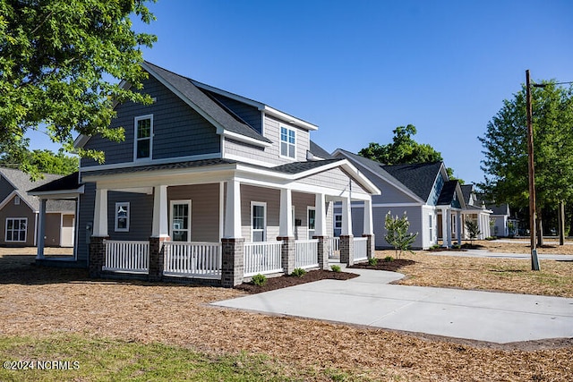 craftsman inspired home with a porch