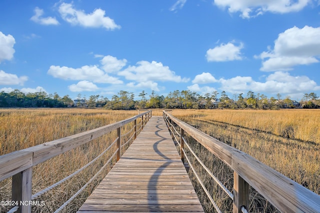 view of dock area