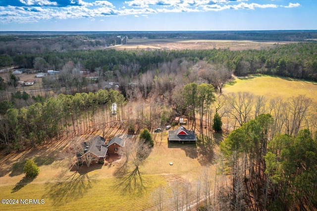 drone / aerial view featuring a rural view