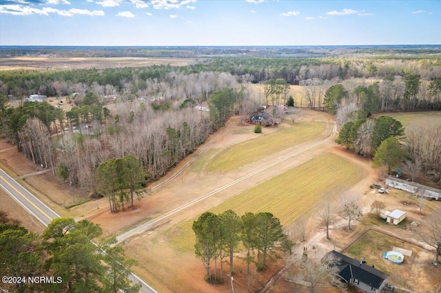 drone / aerial view featuring a rural view