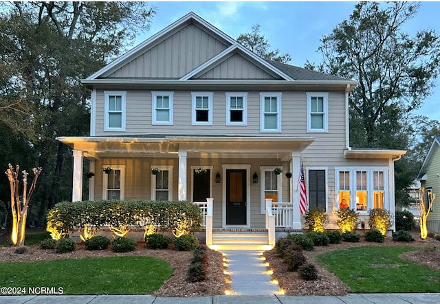 view of front of home with a porch