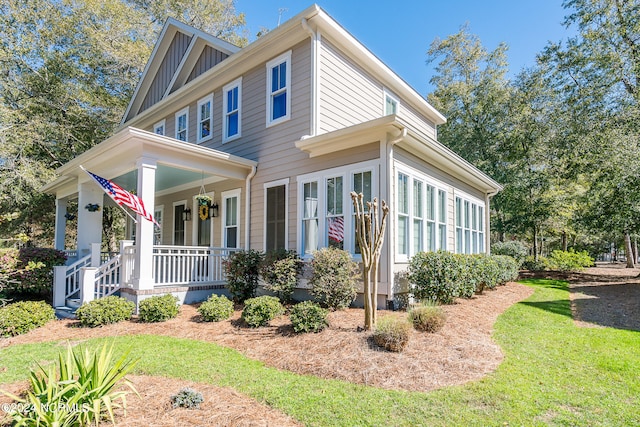 view of front of house with a porch