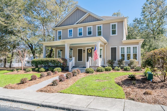 view of front facade with covered porch