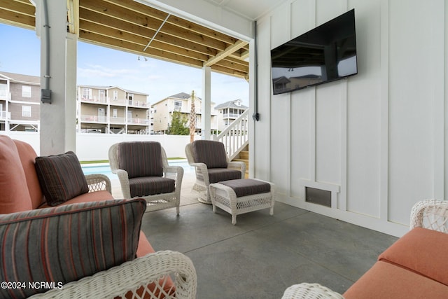 view of patio with outdoor lounge area