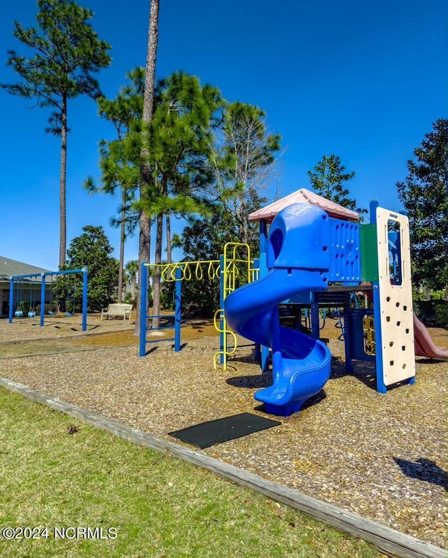 view of community jungle gym