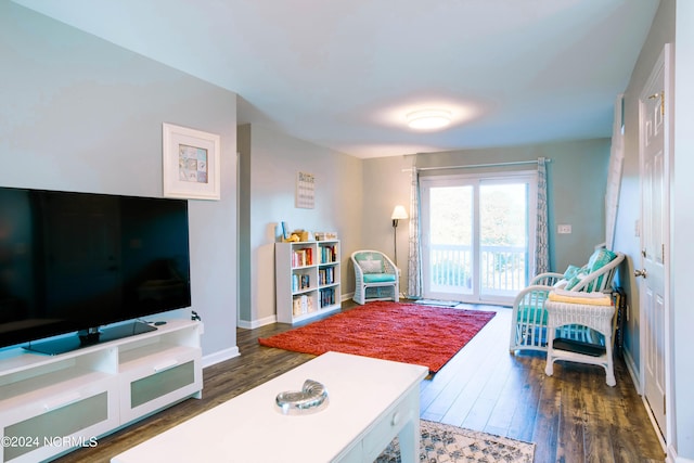 interior space featuring dark hardwood / wood-style floors