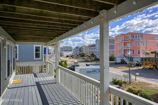 deck with a porch