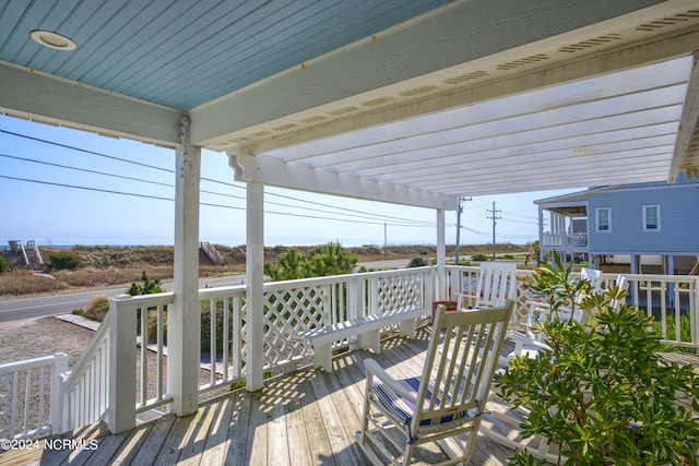 view of wooden deck