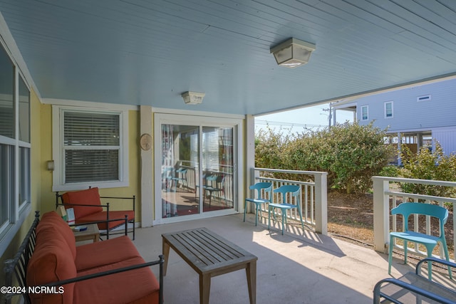 view of patio / terrace with an outdoor hangout area