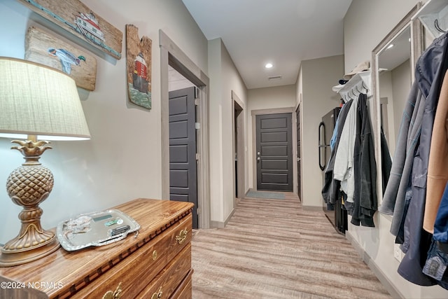 interior space featuring light wood-type flooring