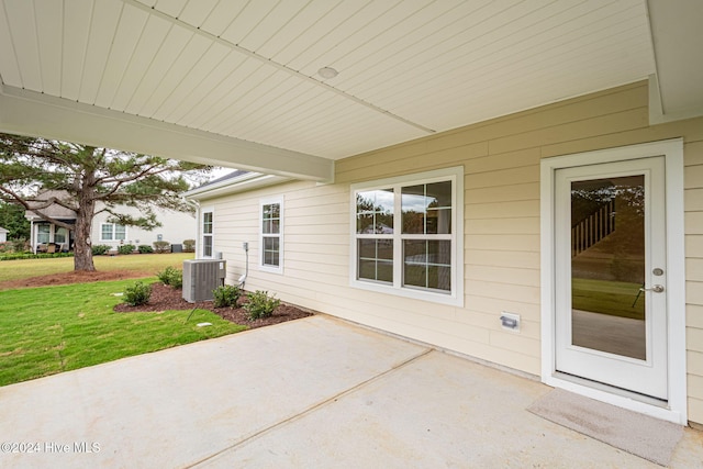 view of patio with cooling unit