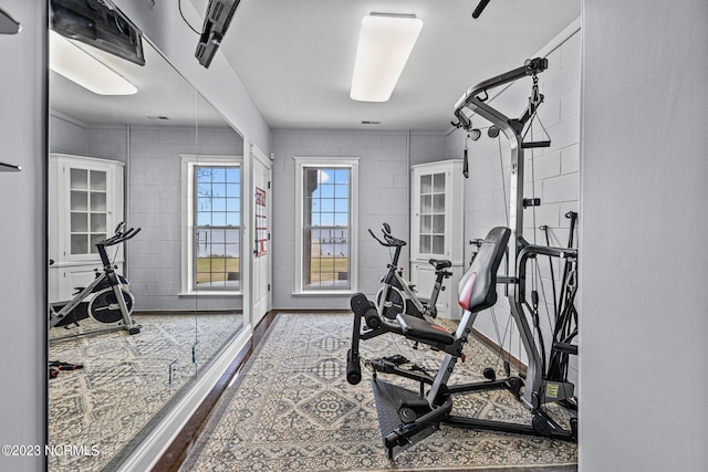 view of workout room