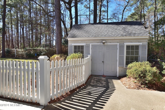 view of shed / structure