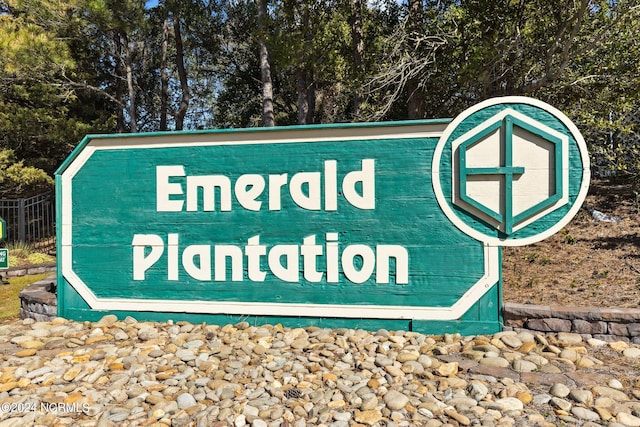 view of community sign