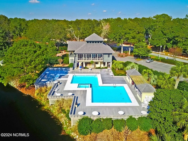 view of pool with a patio area