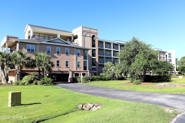 view of building exterior with a garage