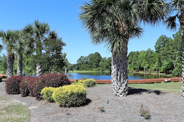 exterior space featuring a water view