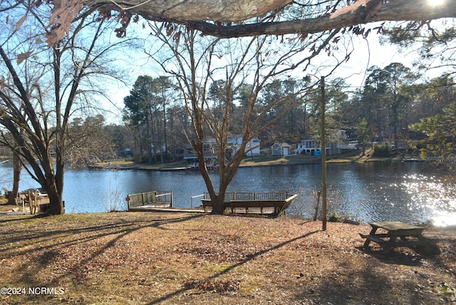 view of property view of water