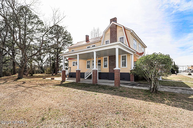 view of front of property with covered porch