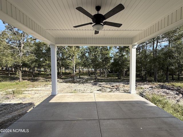 view of patio / terrace with ceiling fan