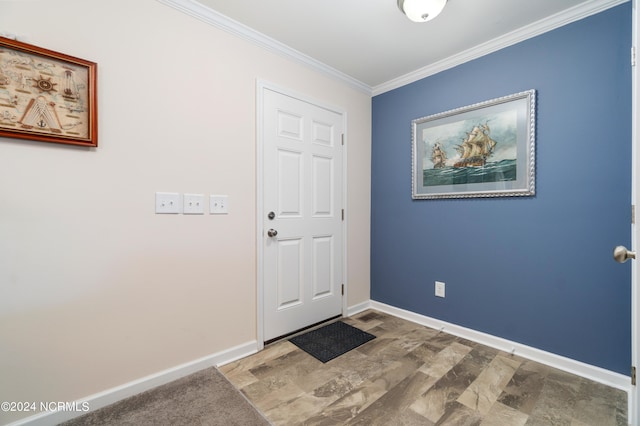 foyer entrance with crown molding