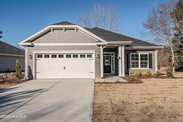 view of front facade with a garage