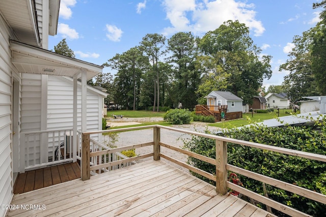 view of wooden deck