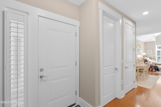 interior space featuring light hardwood / wood-style floors