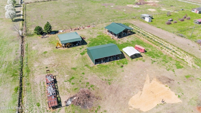 aerial view featuring a rural view