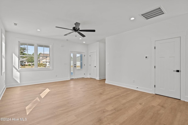 4865 Scarlet Sage Way, Shallotte, NC 28470 - unfurnished room featuring ceiling fan, light wood-type flooring, and recessed lighting
