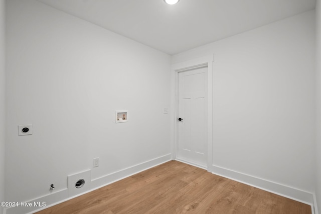 4865 Scarlet Sage Way, Shallotte, NC 28470 - washroom with electric dryer hookup, washer hookup, light wood-type flooring, and gas dryer hookup