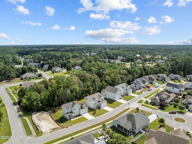 drone / aerial view with a residential view