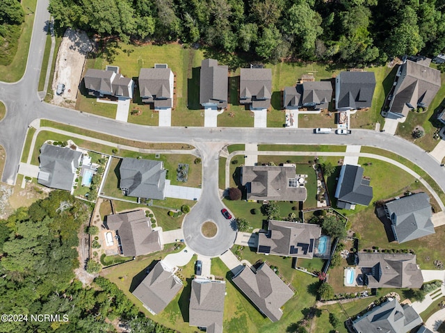 bird's eye view featuring a residential view