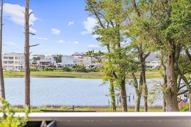 view of water feature featuring a residential view