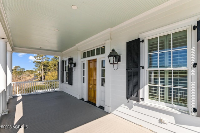 view of patio / terrace with a porch