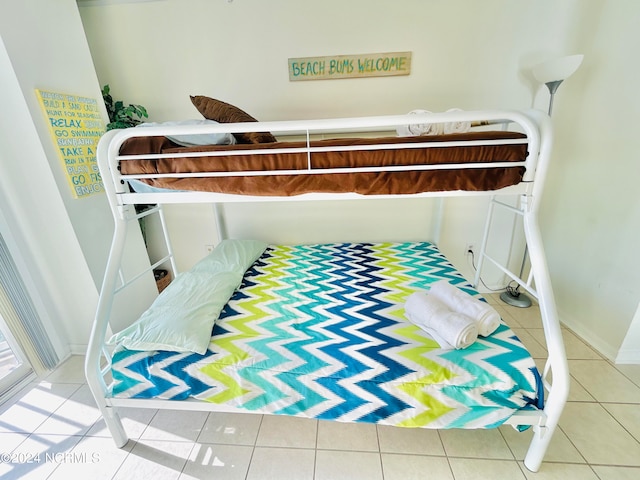 view of tiled bedroom