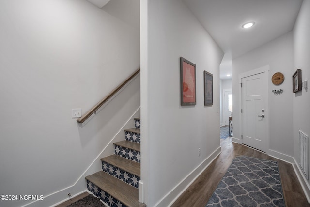 interior space featuring dark hardwood / wood-style floors