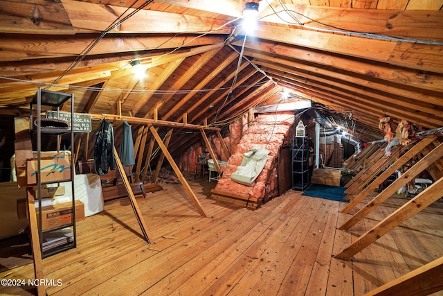 view of attic