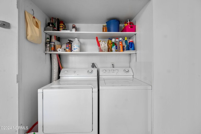 laundry room featuring washer and dryer