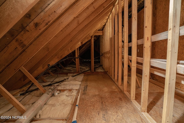 view of attic