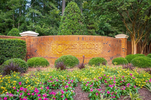 view of community sign