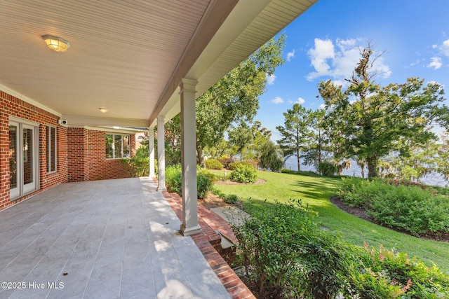 view of patio featuring grilling area